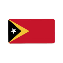 Etiqueta bandeira de Timor Leste