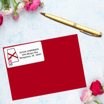 Bandeira do Alabama com Flor de Estado Camellia