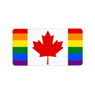 Etiqueta Bandeira do arco-íris do Canadá