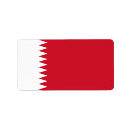 Etiqueta Bandeira do Bahrein
