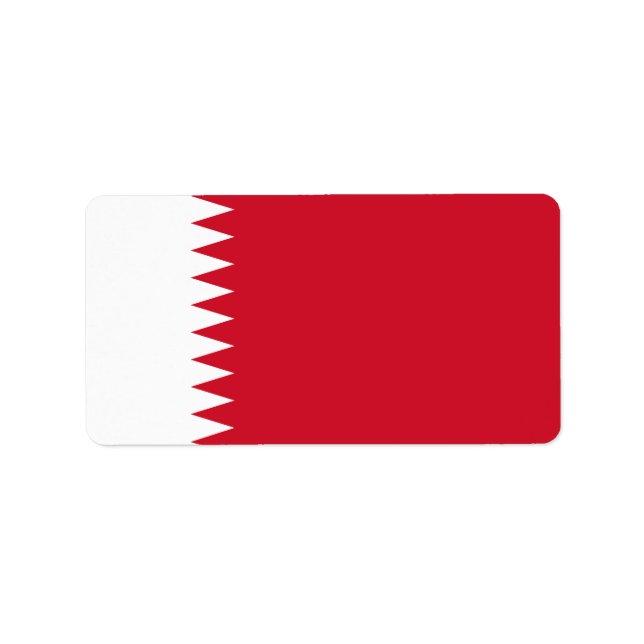 Etiqueta Bandeira do Bahrein (Frente)