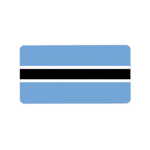 Etiqueta Bandeira do Botsuana