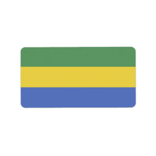Etiqueta Bandeira do Gabão