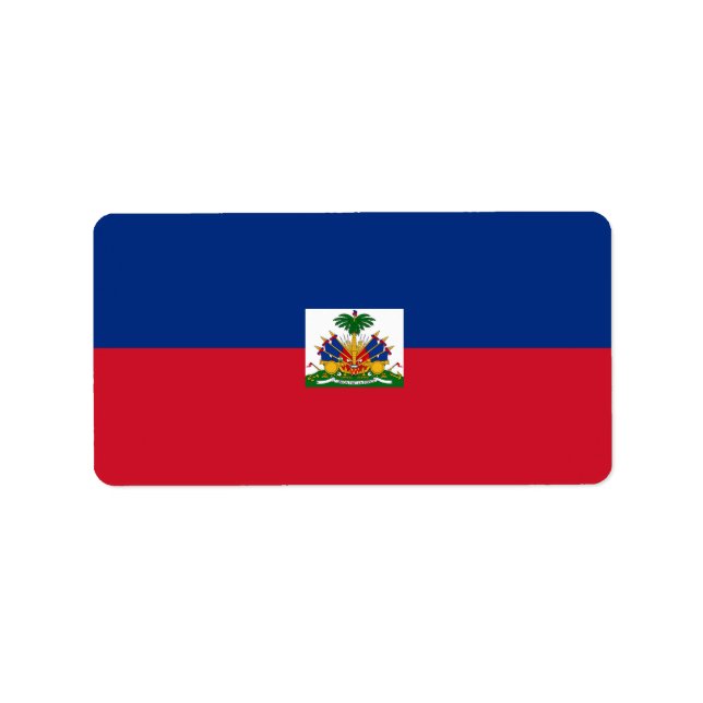 Etiqueta Bandeira do Haiti (Frente)
