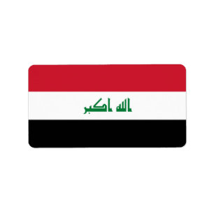Etiqueta Bandeira do Iraque