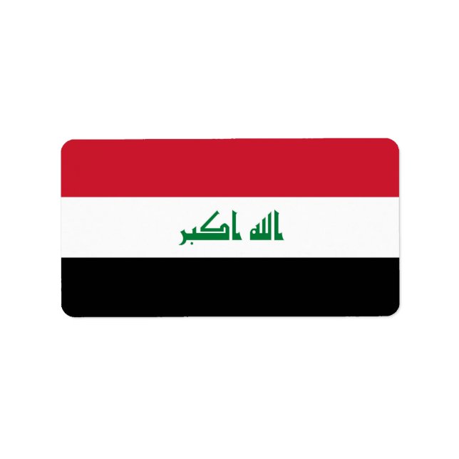 Etiqueta Bandeira do Iraque (Frente)