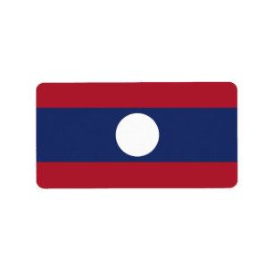 Etiqueta Bandeira do Laos