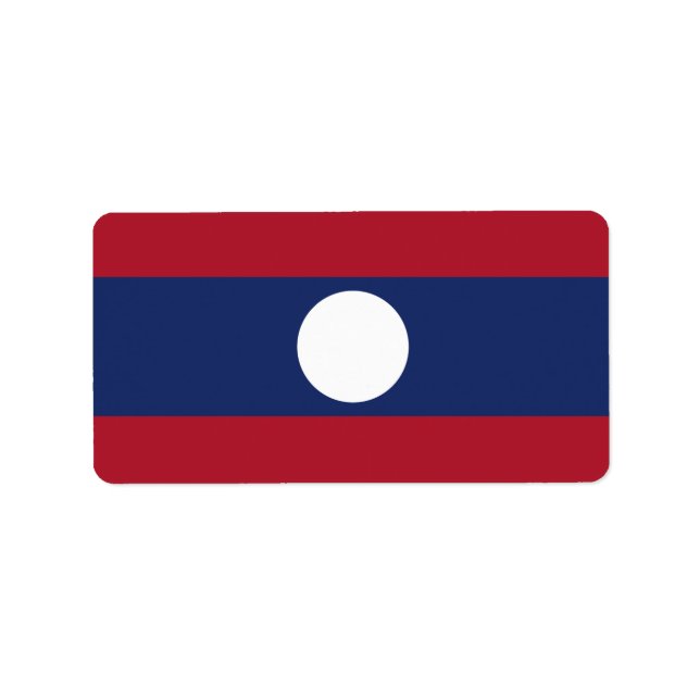 Etiqueta Bandeira do Laos (Frente)