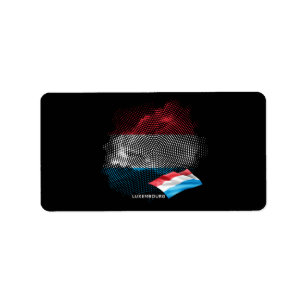 Etiqueta bandeira do Luxemburgo