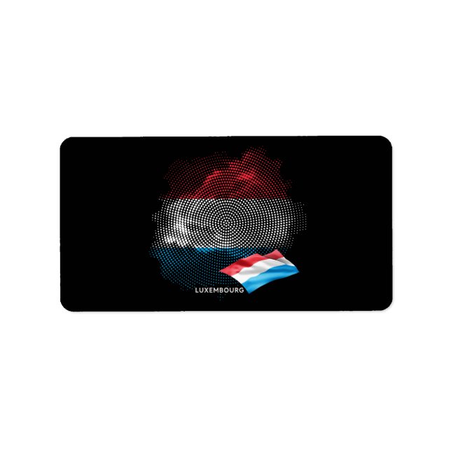 Etiqueta bandeira do Luxemburgo (Frente)
