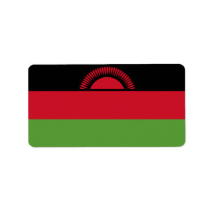 Etiqueta Bandeira do Malawi
