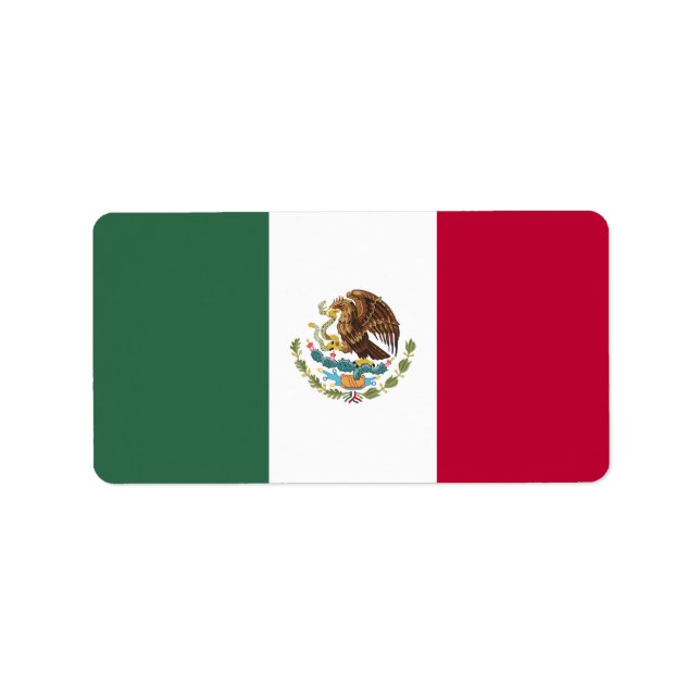Etiqueta Bandeira do México (Frente)