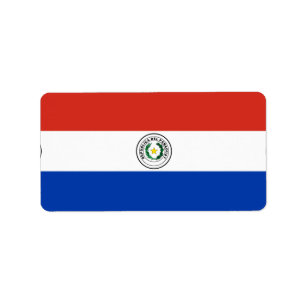 Etiqueta bandeira do Paraguai
