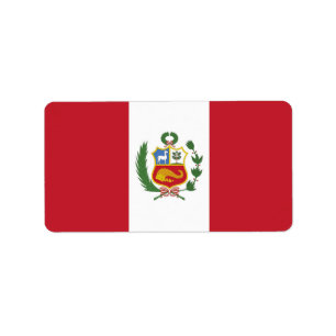 Etiqueta Bandeira do Peru