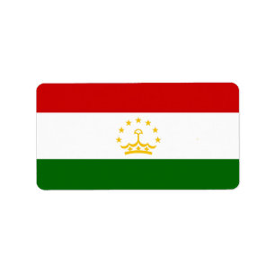 Etiqueta Bandeira do Tajiquistão