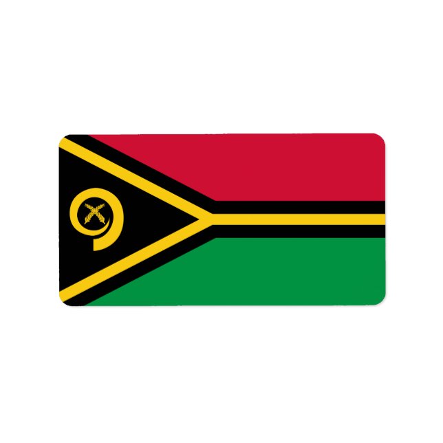 Etiqueta Bandeira do Vanuatu (Frente)