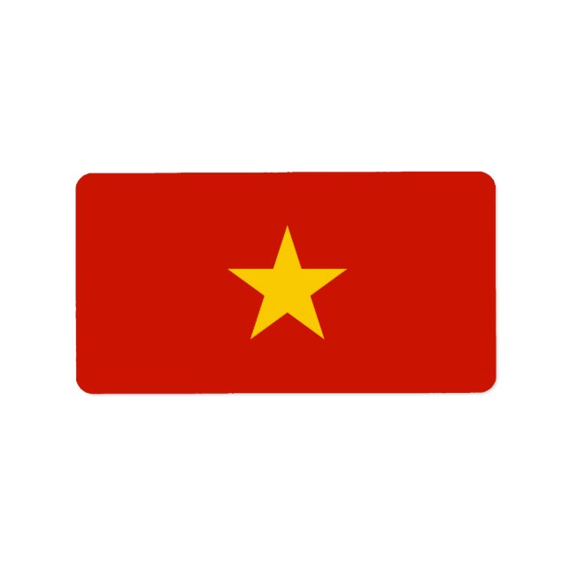 Etiqueta bandeira do Vietname (Frente)