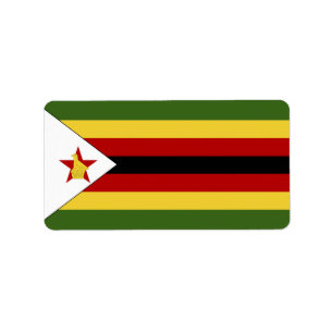 Etiqueta Bandeira do Zimbabué
