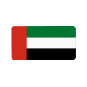 Etiqueta bandeira dos Emirados Árabes Unidos