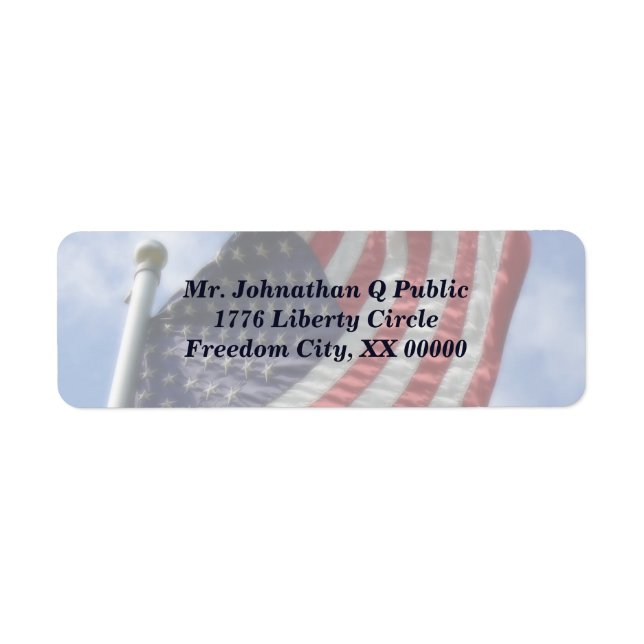 Etiqueta Bandeira dos Estados Unidos (Frente)