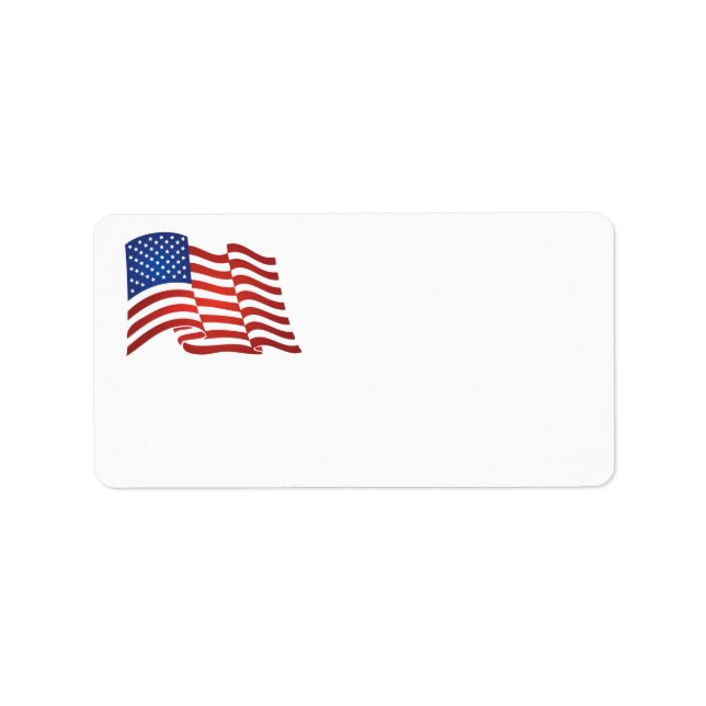 Etiqueta bandeira dos EUA (Frente)