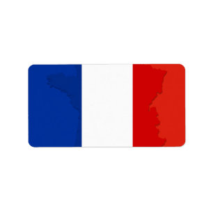 Etiqueta bandeira francesa