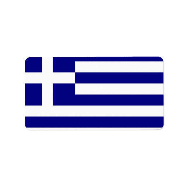 Etiqueta Bandeira grega (Frente)