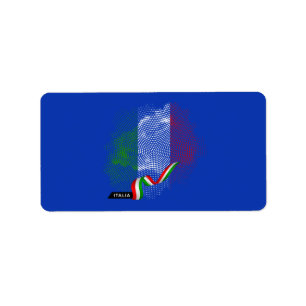 Etiqueta bandeira italiana