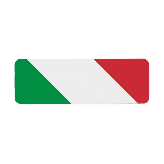Etiqueta Bandeira italiana (Frente)