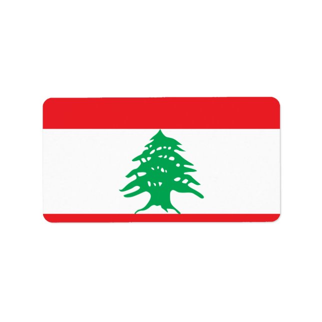 Etiqueta Bandeira libanesa (Frente)