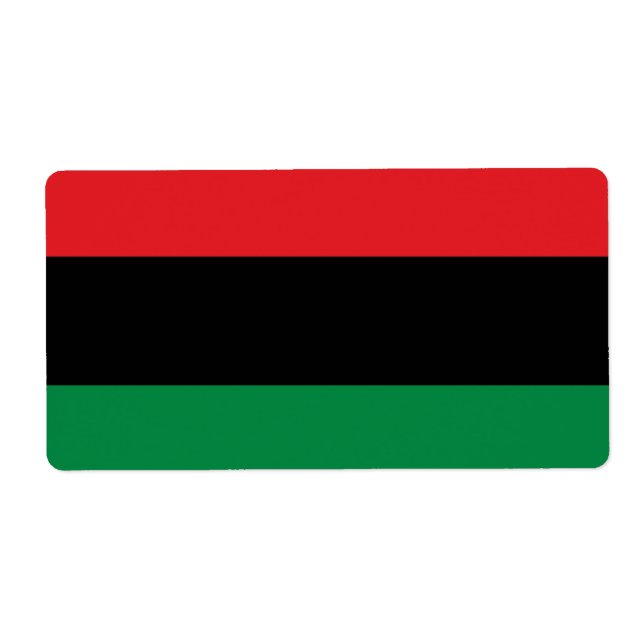 Etiqueta Bandeira Pan-Africana UNIA (Frente)
