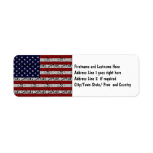 Etiqueta Bandeira patriótica dos EUA do americano dos