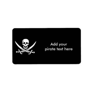 Etiqueta Bandeira pirata de Jolly Roger