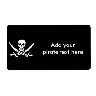 Etiqueta Bandeira pirata de Jolly roger