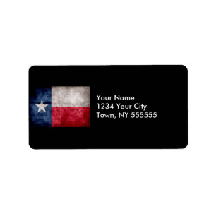 Etiqueta Bandeira resistida do estado de Texas do vintage
