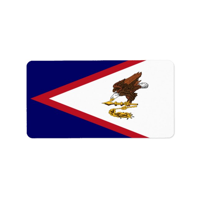 Etiqueta bandeira Samoa Americana (Frente)