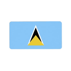 Etiqueta bandeira santo Lúcia