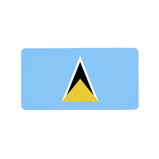 Etiqueta bandeira santo Lúcia (Frente)