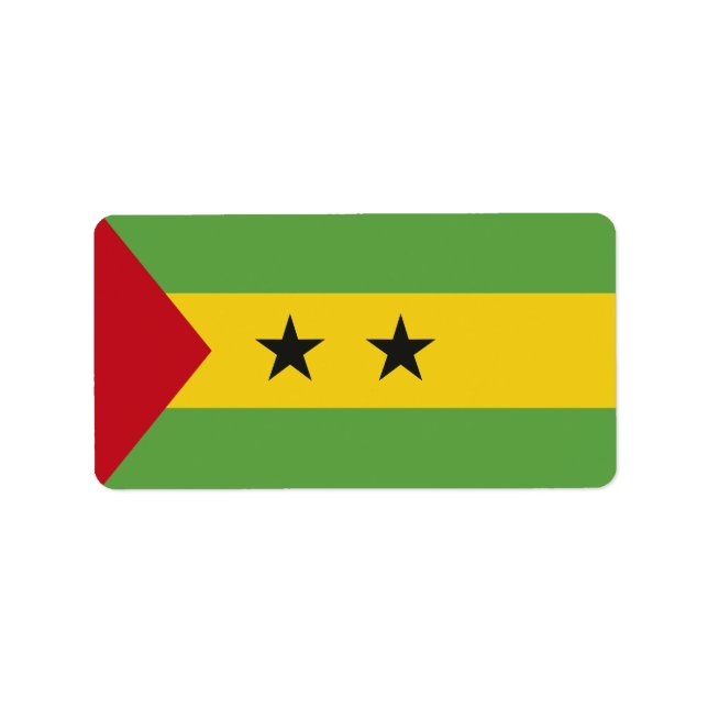 Etiqueta bandeira São Tomé e Príncipe (Frente)