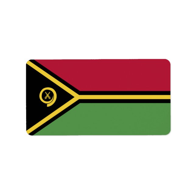 Etiqueta Bandeira Vanuatu (Frente)
