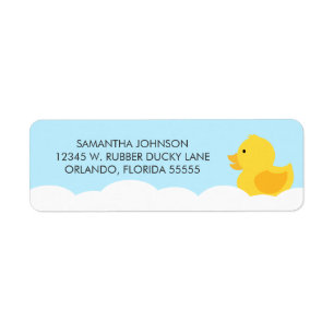 Etiqueta Banheira Ducky de Borracha Amarela