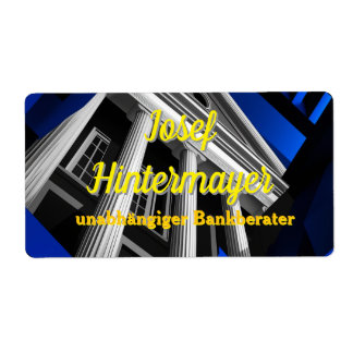 Etiqueta Bankberater, BankangestellterVisitenkarte