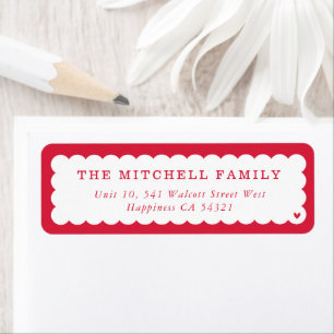 Etiqueta Banner de escala mínimo moderno SENDER vermelho