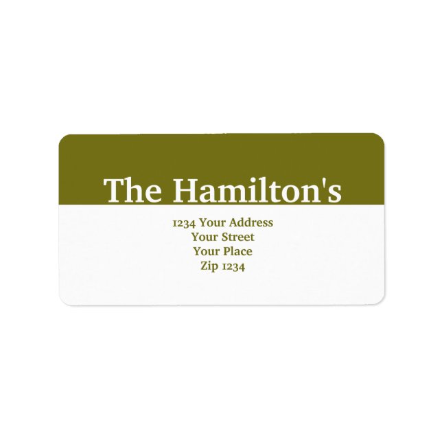 Etiqueta Banner Verde Moderno (Frente)