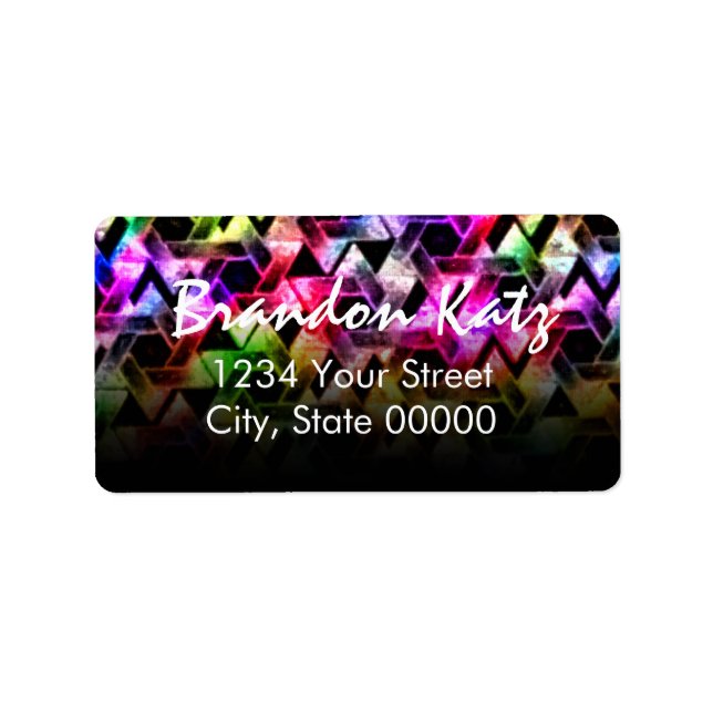 Etiqueta Bar Mitzvah Estrela de David Damask Black Fade (Frente)