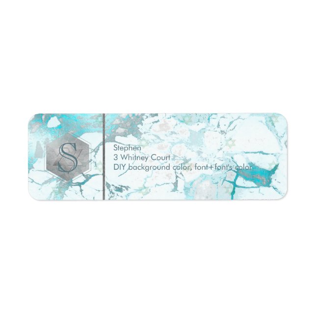 Etiqueta Bar PixDezines Mitzvah Honeycomb+Blue Marble (Frente)