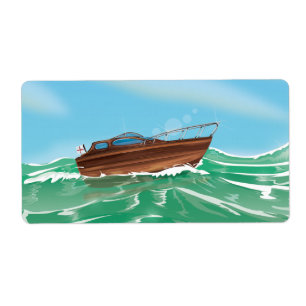 Etiqueta Barco rápido clássico