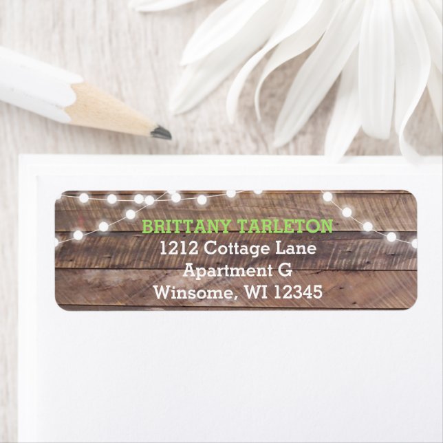 Etiqueta Barnwood Lights Green (Insitu)