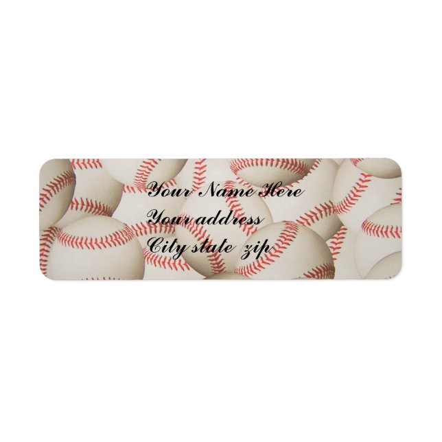 ETIQUETA BASEBALLS,- ROTULAGENS DE ENDEREÇO DE DEVOLUÇÃO (Frente)