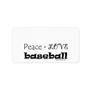 Etiqueta Basebol do amor da paz